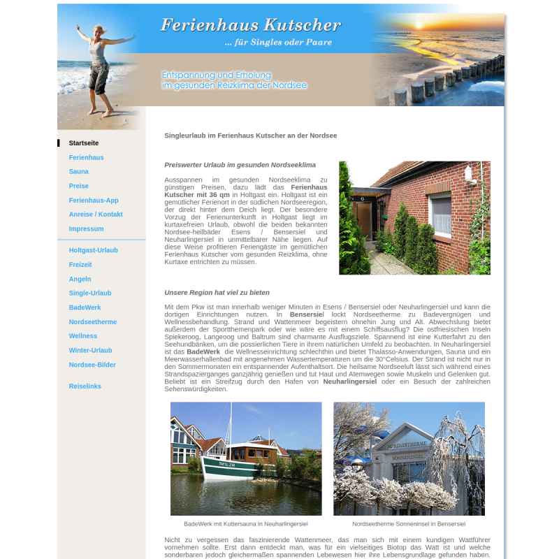 Ferienhaus mit Sauna bei Esens