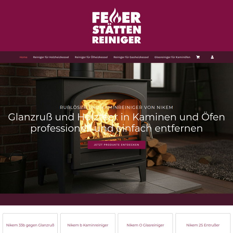 Glanzruß und Holzteer in Kaminöfen beseitigen
