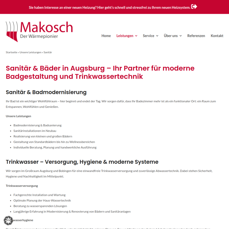 Sanitär & Badmodernisierung Bobingen / Augsburg